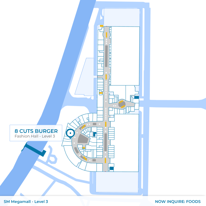 Map - 8 Cuts Burger - SM Megamall - Fashion Hall - Level 3